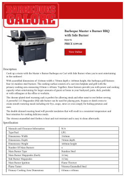 Barbeque Master 4 Burner BBQ with Side Burner
