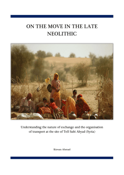 ON THE MOVE IN THE LATE NEOLITHIC