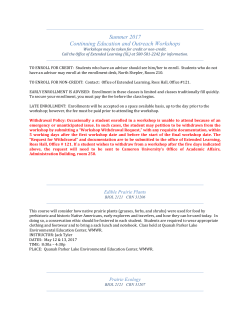 Continuing Education and Outreach Workshops