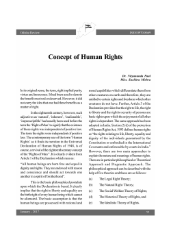 Concept of Human Rights