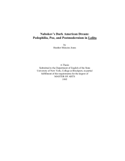 Nabokov`s Dark American Dream: Pedophilia, Poe, and