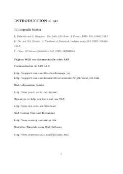 INTRODUCCION al SAS