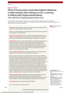 or High-Intensity Statin Therapy on LDL