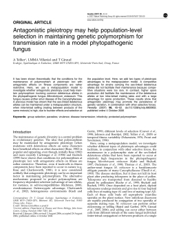 Antagonistic pleiotropy may help population