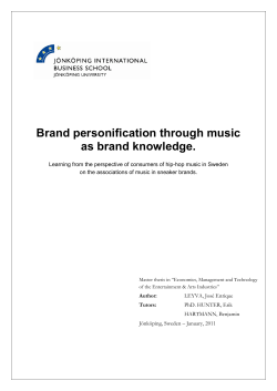 Brand personification through music as brand