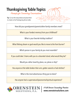 Thanksgiving Table Topics