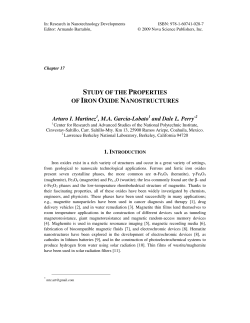 Study of the Properties of Iron Oxide