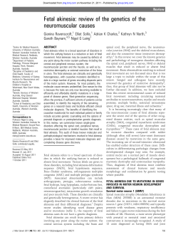 Fetal akinesia: review of the genetics of the neuromuscular causes