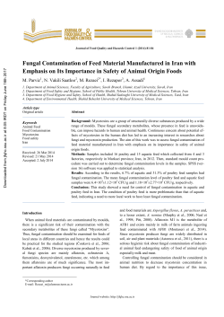 Fungal Contamination of Feed Material Manufactured in Iran with