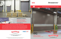 Rolling Service Doors 625 Brochure