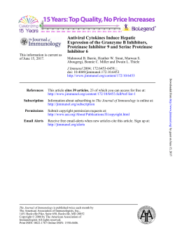 Inhibitor 6 Proteinase Inhibitor 9 and Serine Proteinase Expression
