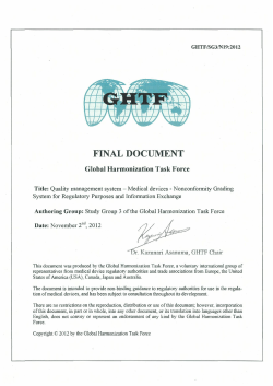 GHTF SG3 Quality management system