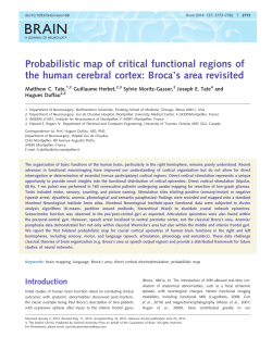 Probabilistic map of critical functional regions of the human cerebral