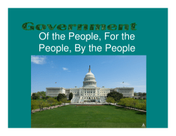 Of the People, For the People, By the People