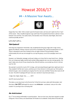 Howzat 2016/17 - STC South Camberwell Cricket Club