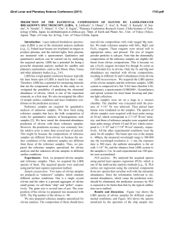 PREDICTION OF THE ELEMENTAL COMPOSITION OF OLIVINE BY