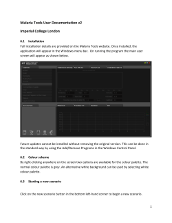 Malaria Tools v2.1 User Documentation