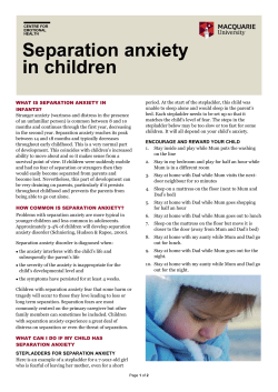 Separation anxiety in children