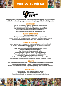 Muffins for Malawi - Love Support Unite