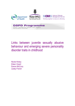 Links between juvenile sexually abusive behaviour