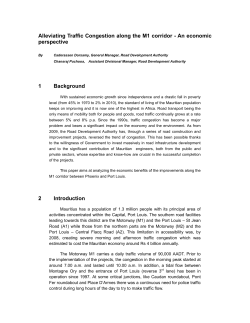 Alleviating Traffic Congestion along the M1 corridor