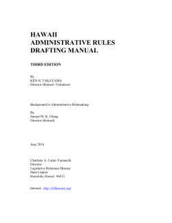 hawaii administrative rules drafting manual