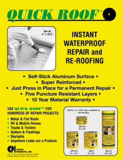 QUICK ROOF - Cofair Products Inc.