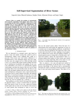Self-Supervised Segmentation of River Scenes