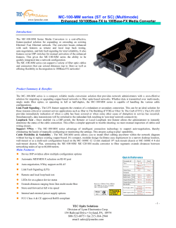 MC-100-MM series (ST or SC) (Multimode)