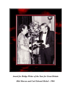 Award for Bridge Writer of the Year for Great Britain