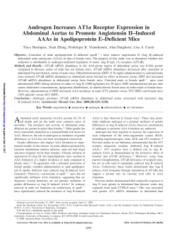 Androgen Increases AT1a Receptor Expression in Abdominal
