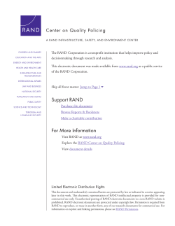 Selected International Best Practices in Police Performance