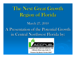 The Next Great Growth Region of Florida