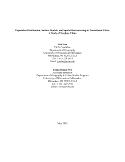 Population Distribution, Surface Models, and Spatial Restructuring