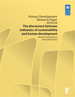 The disconnect between indicators of sustainability and human