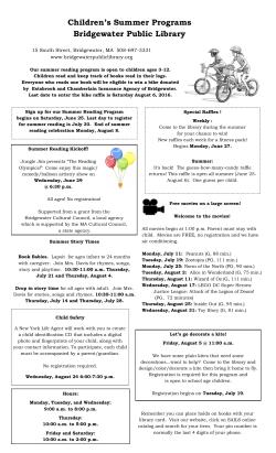 Current Newsletter - Bridgewater Public Library