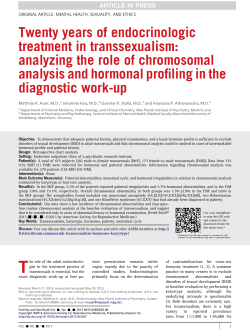 KS Gender research study in SCA 2013
