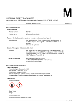material safety data sheet