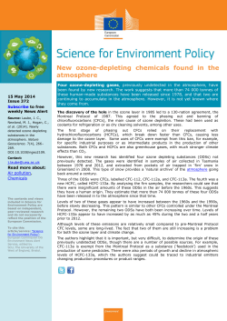 New ozone-depleting chemicals found in the atmosphere