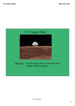 8.3 Tangent Ratio