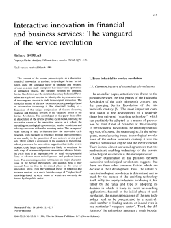 Interactive innovation in financial and business services: The