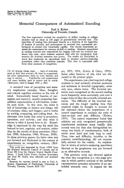 Kolers (1975) - Michigan State University