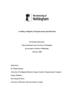 Avoiding Ambiguity in Requirements Specifications