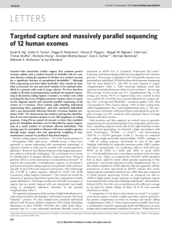 Targeted capture and massively parallel sequencing of 12 human