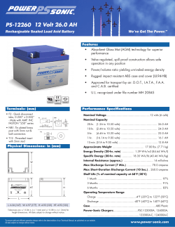 PS-12260 12 Volt 26.0 AH