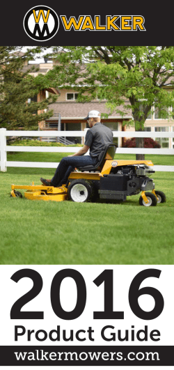 Product Guide - Walker Mowers