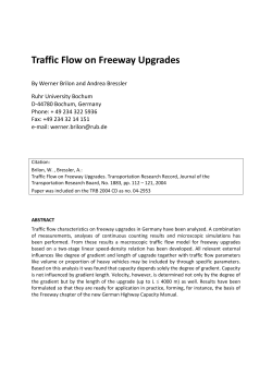 Traffic Flow on Freeway Upgrades