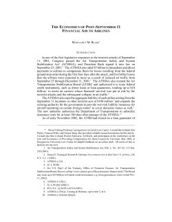 The Economics of Post-September 11 Financial Aid to Airlines
