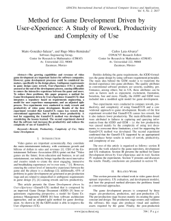 Method for Game Development Driven by User