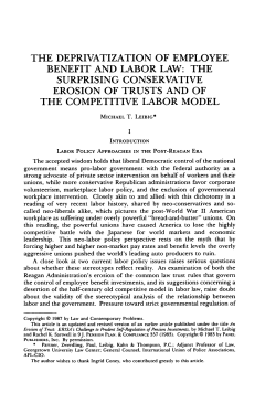 the deprivatization of employee benefit and labor law: the surprising